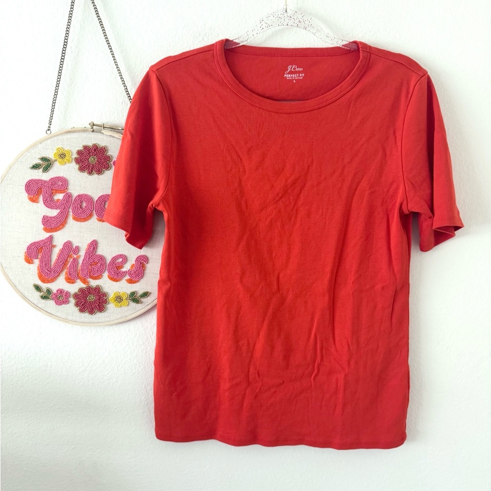 J Crew Perfect Fit Tee Orange